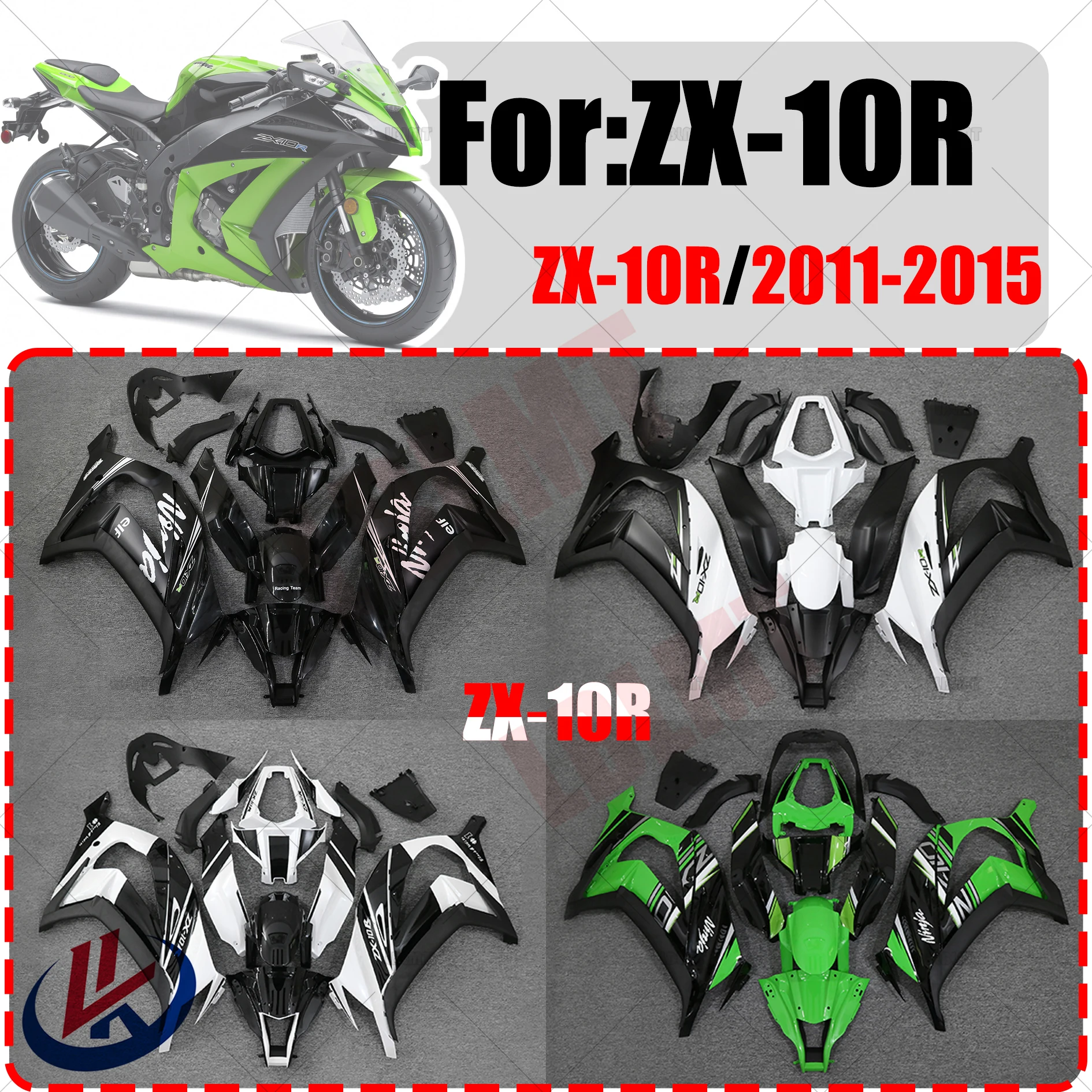 

Motorcycle Fairing Kit For Kawasaki zx-10r ZX10R 2011 2012 2013 2014 2015 ABS injection molding High Quality Body Fairing