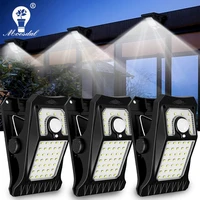 led solar garden light outdoor clip on motion sensing light ip65 waterproof camping light for fence deck wall camping tent patio