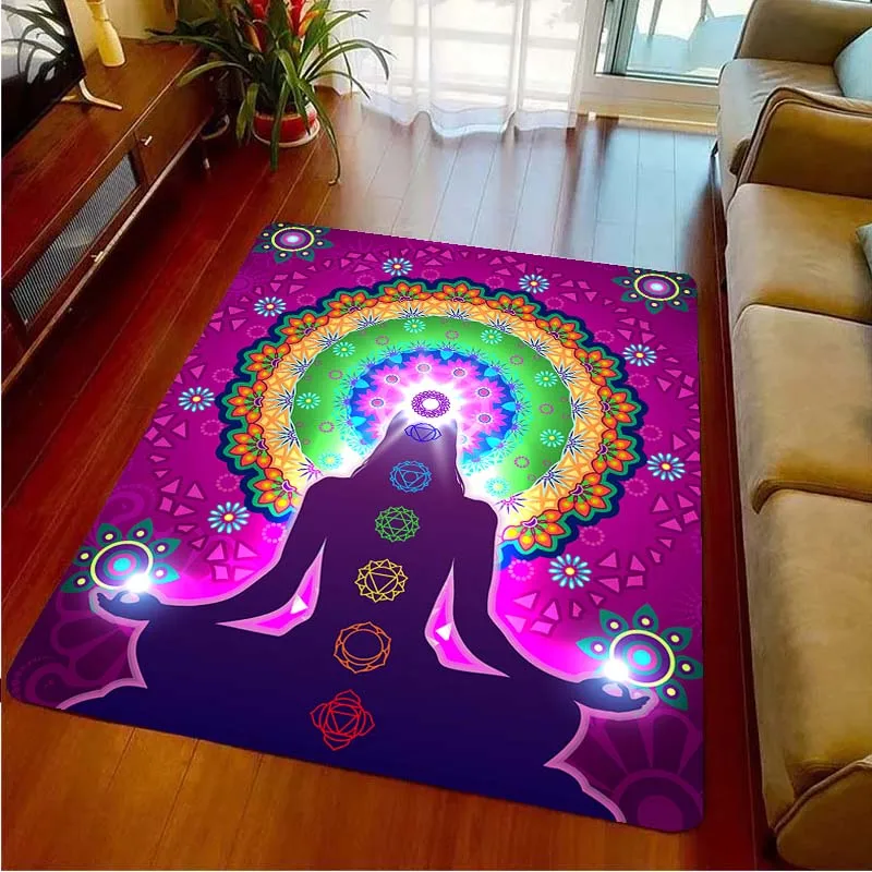 Чакра Йога Радуга 7 индийская Мандала богемные коврики для гостиной спальни