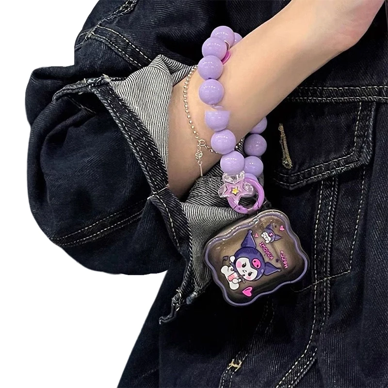 

Kawaii Kuromi набор наушников Airpods1 /2/3/pro защитный чехол, наушники Bluetooth, брелок для детей, рождественские подарки