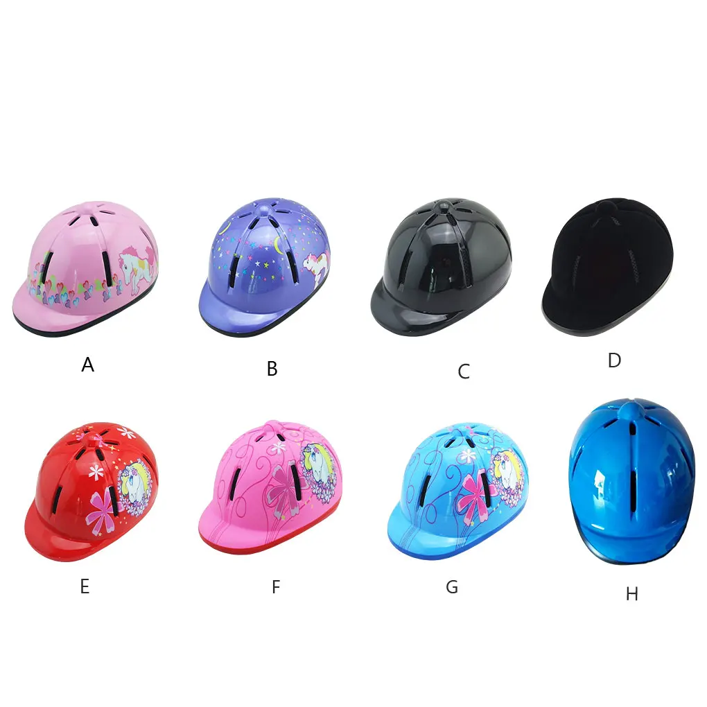 

Riding Helmet Children Equestrian Safety Multicolored Hard Shell Shock Absorption Head Protector Handily Wear Pink