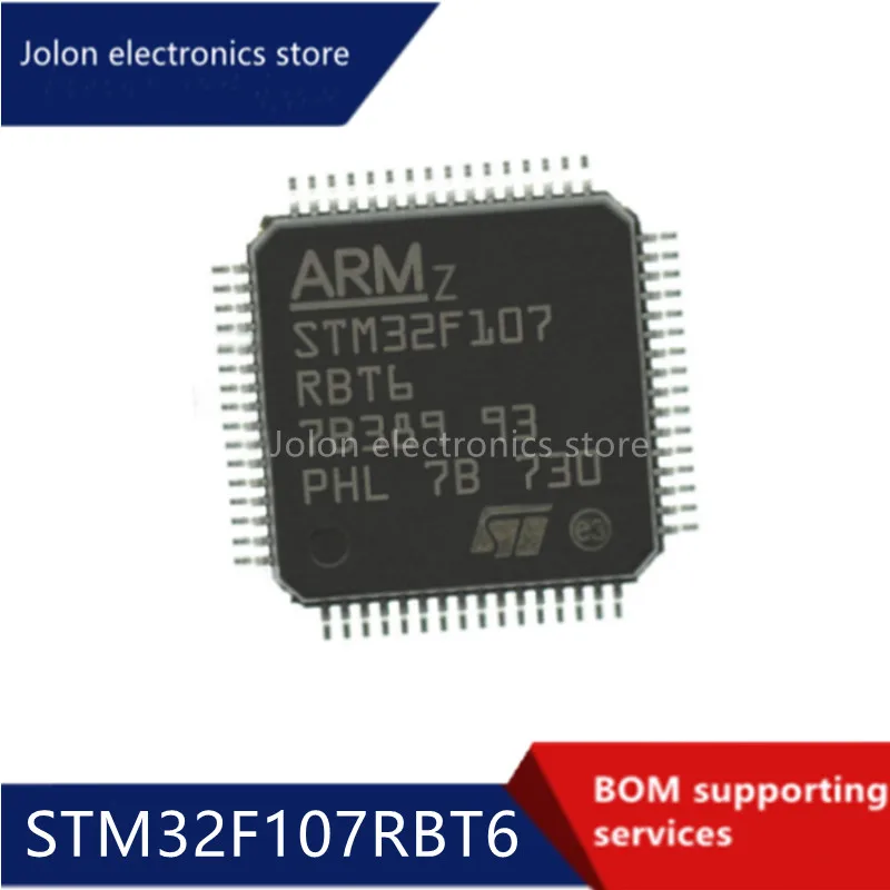 New stm32f107rbt6 stm32f107 encapsulated lqfp64 chip 32-bit microcontroller MCU electronic components