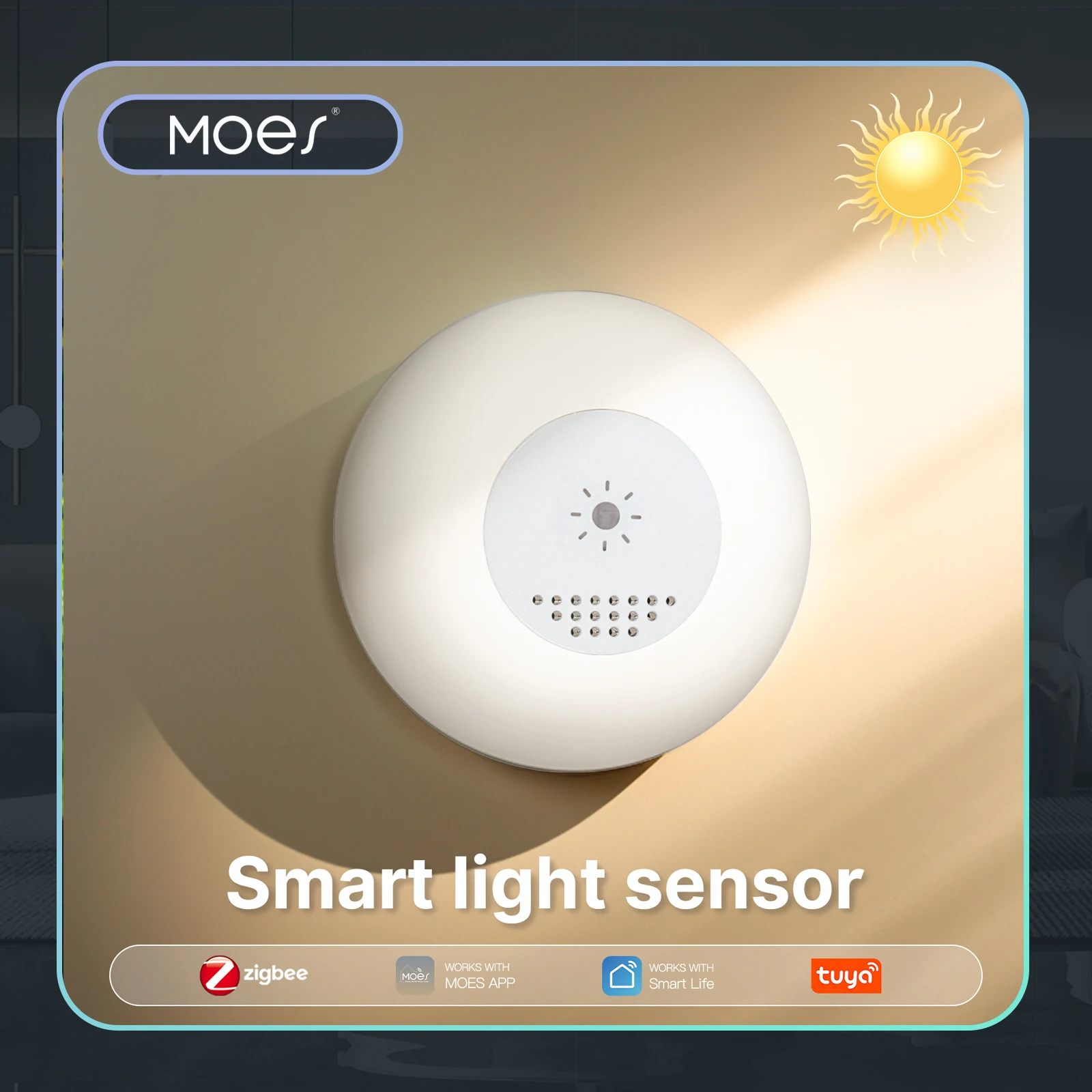 

MOES Tuya Zigbee Датчик освещенности