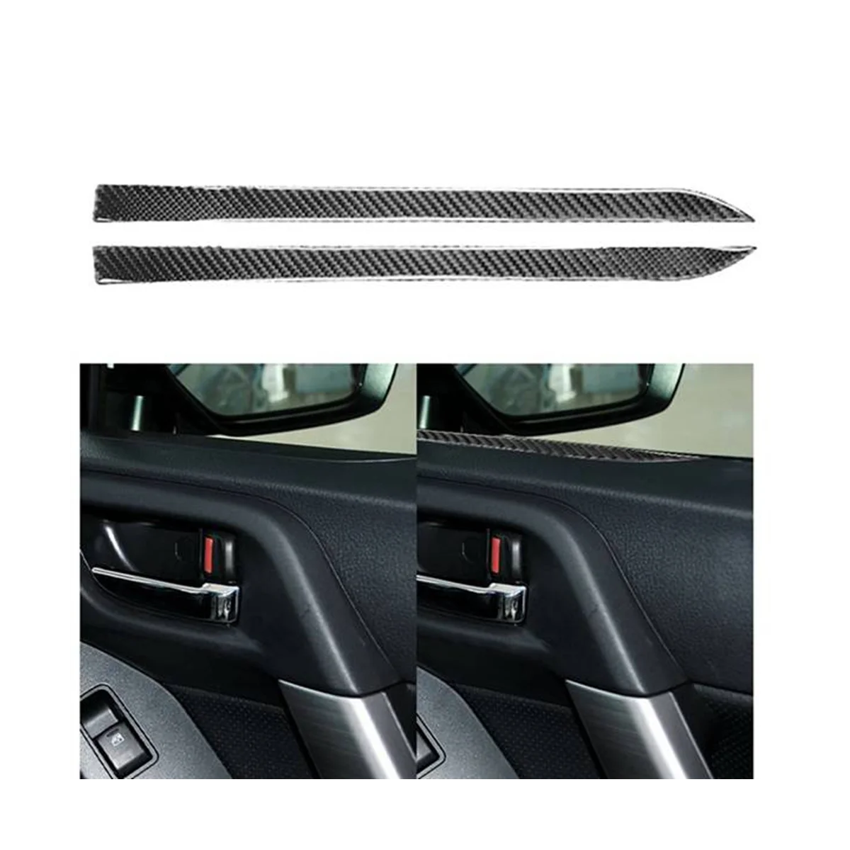 

Для Subaru Forester 2013-2018, автомобильное украшение для внутренней двери из углеродного волокна, литье, крышка, отделка, полосы, защитные наклейки