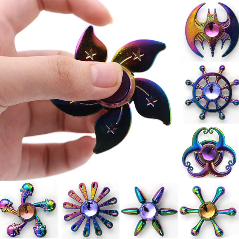 

Hot Rainbow Metal Fidget Spinner Zinc Alloy Colorful Hand Spinner Antistress Toys for Children Adult Gifts for Children Adult