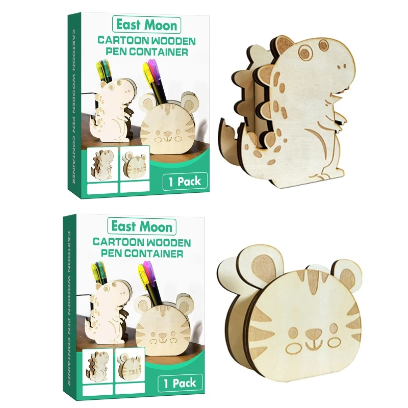 

Необработанная деревянная ручка MOLA, чехол с тигром/динозавром для раннего рукоделия, подарок для влюбленных мальчиков и девочек ручной раб...