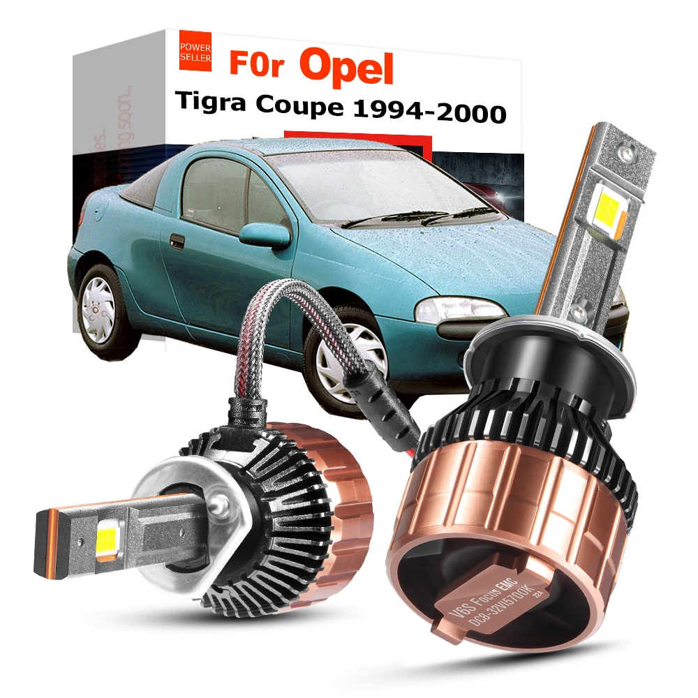 2 шт. светодиодный автомобильные передсветильник фары ближнего и дальнего света 100 Вт 5700 лм, светодиодные фары Canbus 1994 K для Opel Tigra (S93) Coupe 2000-