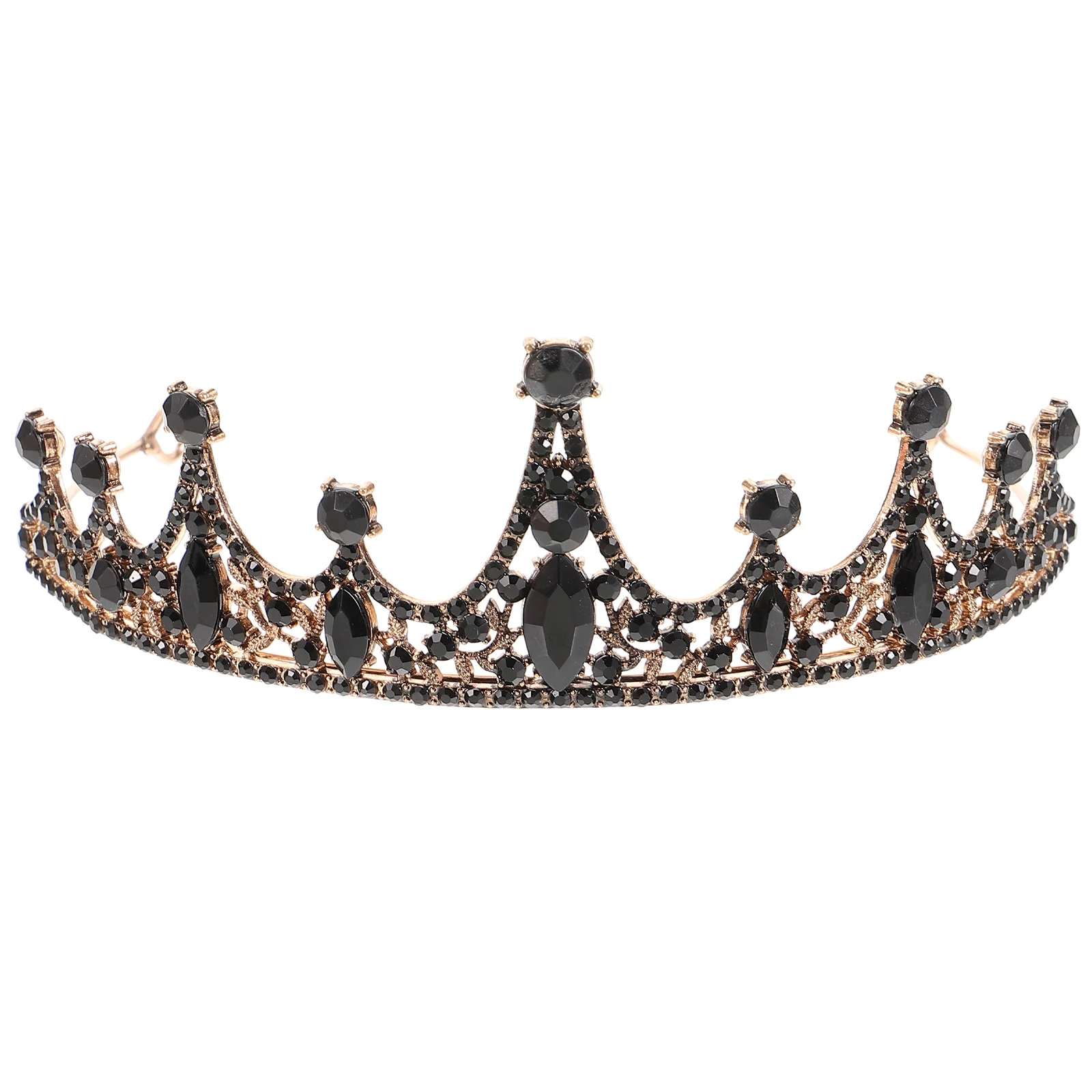 

Prom Crowns Black Bridal Wearing Hair Decor Halloween Elegant Wedding Headdress Accessories Bride