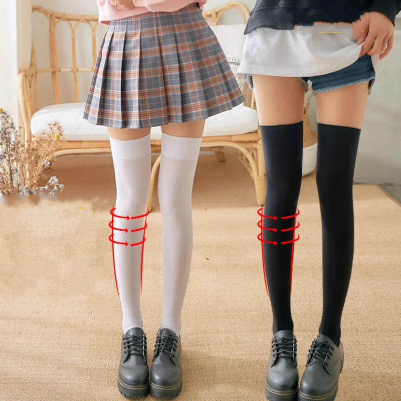 

New Sexy Medias Black White Striped Long Socks Women Over Knee Thigh High Over The Knee Stockings Ladies Girls Warm Knee Socks