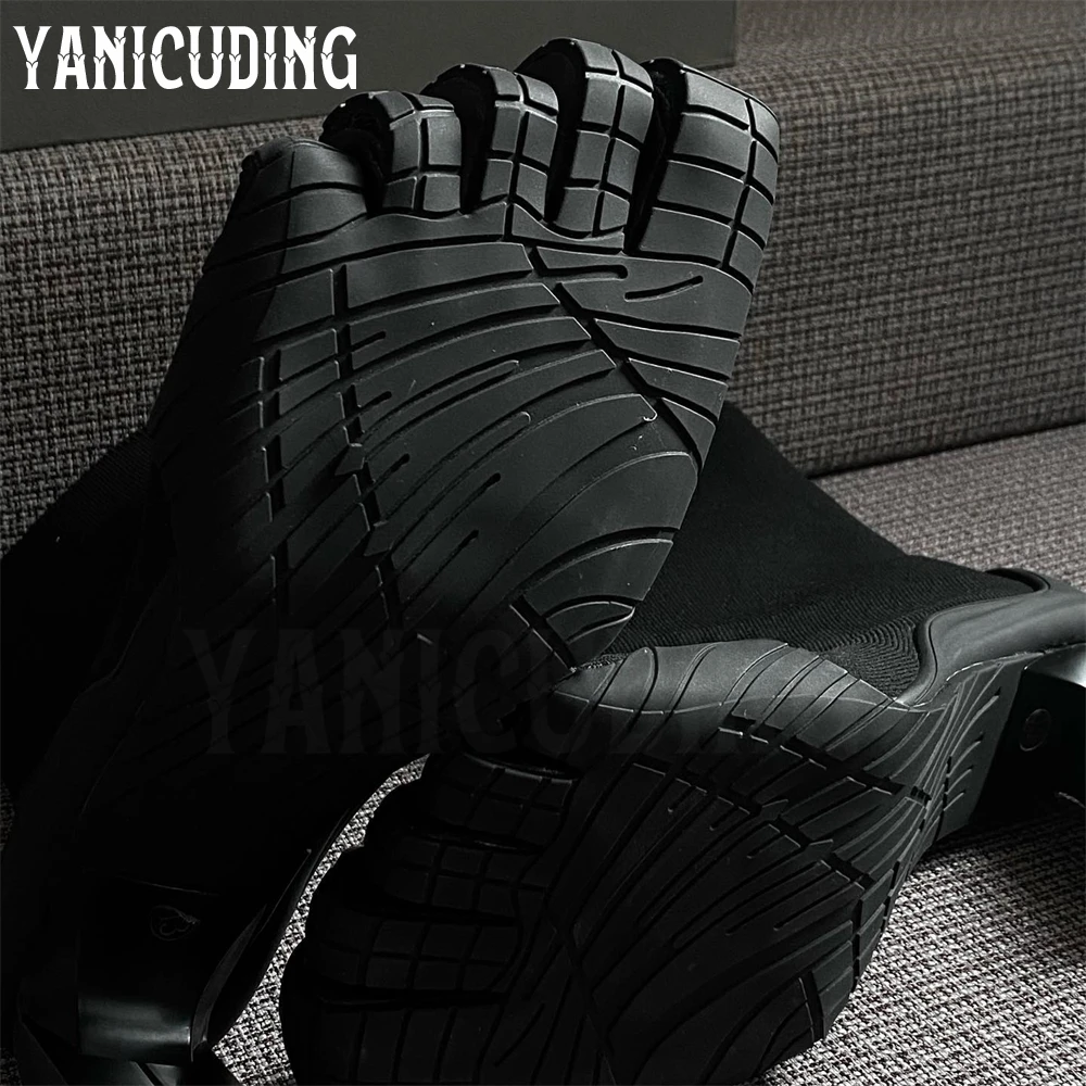 Вязаные ботинки с пятью пальцами новинка дизайнерские стильные ботильоны модные