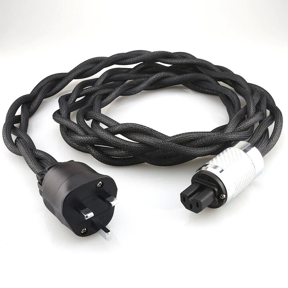 Кабель питания для Великобритании переменного тока Линия Hi-Fi аудио