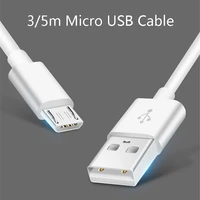 35 meteres charging cable long micro usb charger flexible white cord wire for samsung huawei xiaomi android smart mobile phone