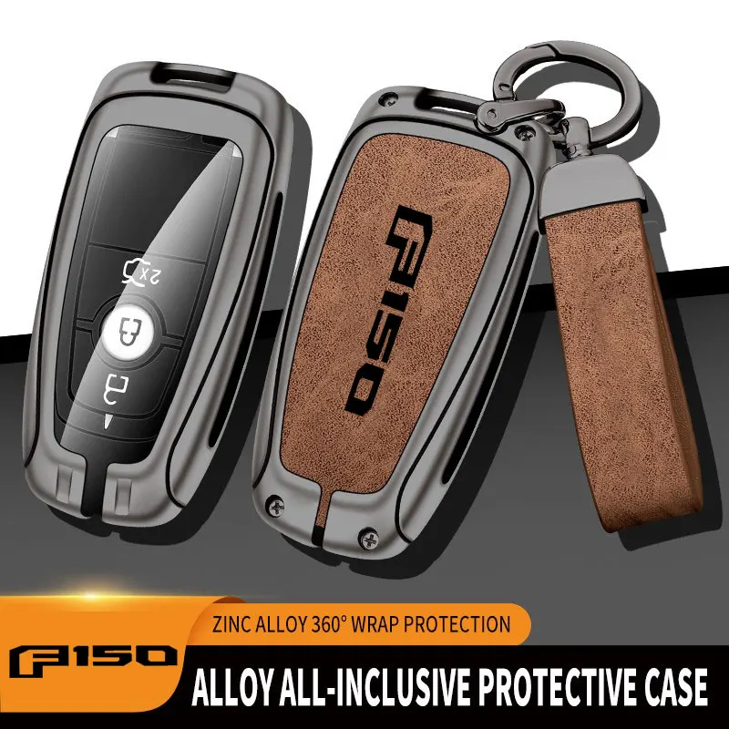 

Zinc Alloy Car Remote Key Case Holder For Ford F150 Raptor Remote Control Protector For Ford RAPTOR F-150 Dedicated Key Cover