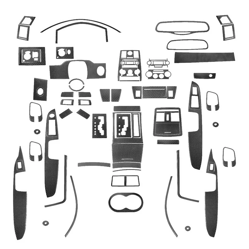 

Для Chrysler 300 300C 2005 2006 2007, декоративные аксессуары для салона автомобиля, черные, из углеродного волокна, различные детали, наклейки для стайлинга