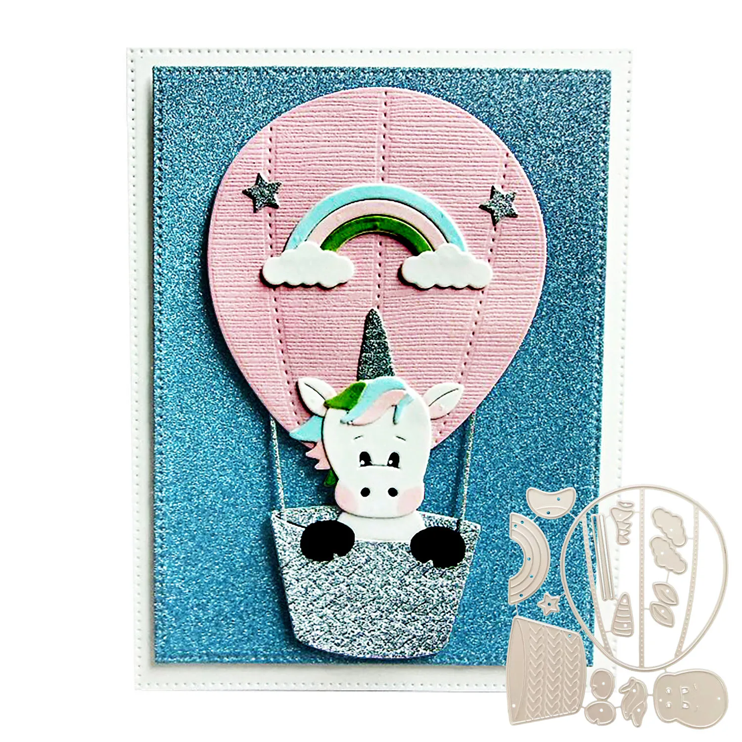 Разнообразные креативные металлические штампы с единорогом милый трафарет для