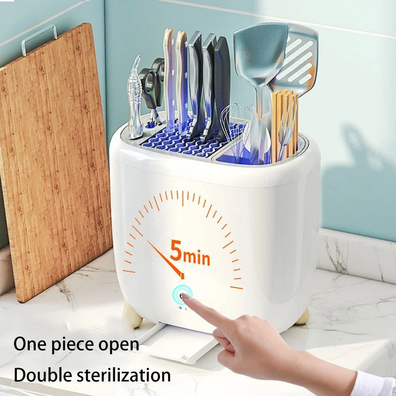 

NEW Sterilization Knife Holder Multifunctional Household Intelligent Uv Sterilization Chopsticks Drying Sterilizer Block Utensil