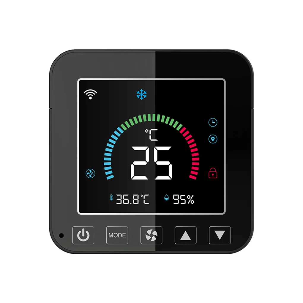 

Smart Thermostat LCD Backlight 2.4GHz WiFi Bluetooth-compatible Controller Programmable Timing ℃/℉ Household Linkage Detector
