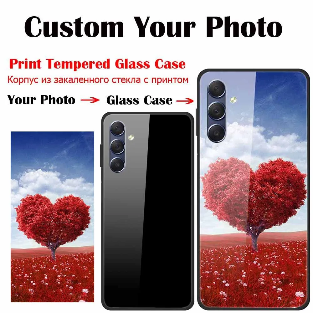 Индивидуальный чехол из закаленного стекла сделай сам для Samsung Galaxy S25 S24 S23 S22 S21 S20