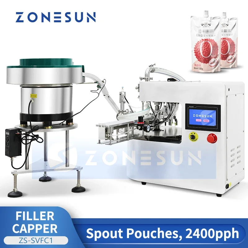 ZONESUN Моноблочный носик машина для наполнения и укупорки шестеренный насос
