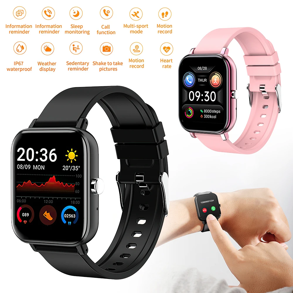 

JEGGEJUNS Smart Watch Men Women Bluetooth smartwatch Man Sport Fitness Tracker Waterproof LED Full Touch Screen For Android ios