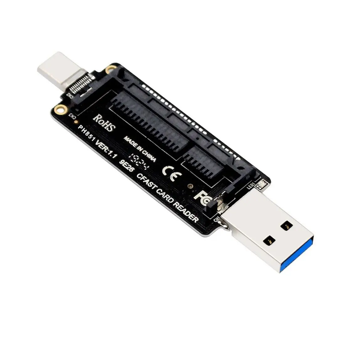 

Адаптер Xiwai USB 3,0 и USB-C Type-C папа-CFast 2,0 адаптер для карт PCBA CFast кардридер адаптер для настольного ноутбука
