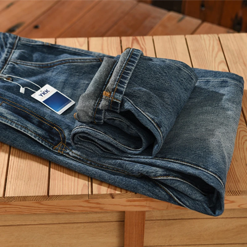 2023 Spring Summer New Vintage Jeans for Men Clothing Washed 100% Cotton Streetwear Casual Oversize Men Trousers A59053