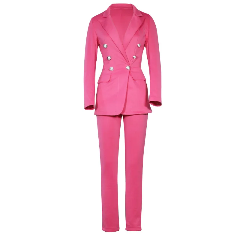 Fashion Solid Colors Single Button Business Suit Women Long Sleeve Commute Casual Blazer 2021 Spring Autumn New Blazer Suits Y2k