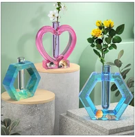 irregular crystal epoxy resin molds silicone craft home decor handmade tools modern vase branch hydroponic flower silicone mould