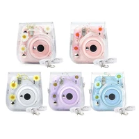 high quality transparent instant camera case cover shoulder bag with strap for instax mini 1198 easy to carry