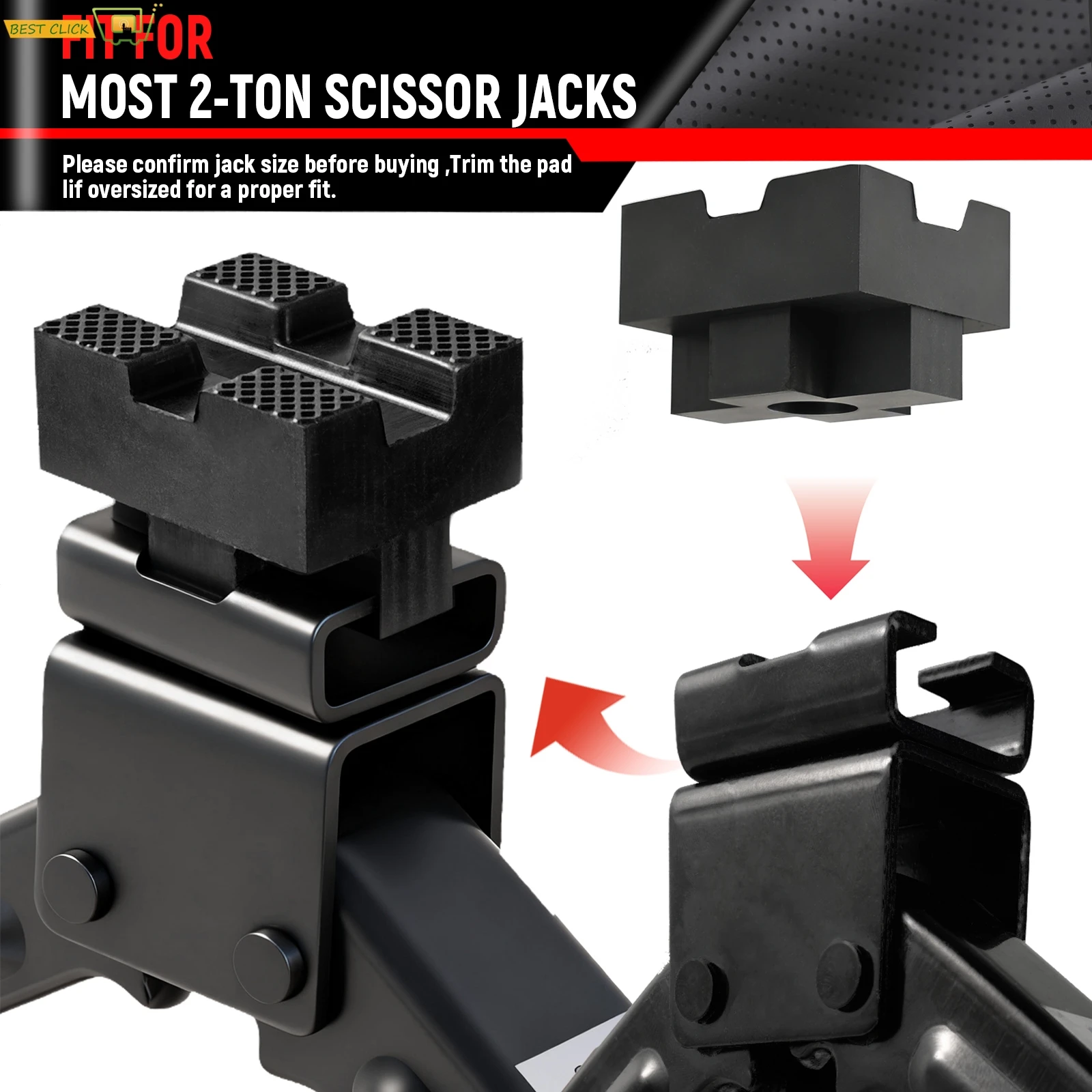 

Универсальный сверхпрочный резиновый адаптер для ножничного домкрата защищает ваш автомобиль, внедорожник, грузовик, прижимная сварка от царапин, изменение шин