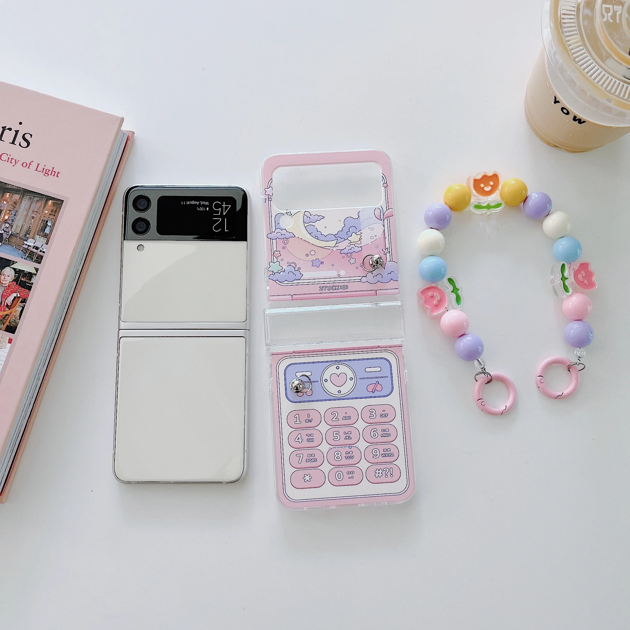 Kawaii Decoden Phone Case for Galaxy Z Flip, Flip 3, Flip 4, Flip 5 Ice  Cream Cookie 