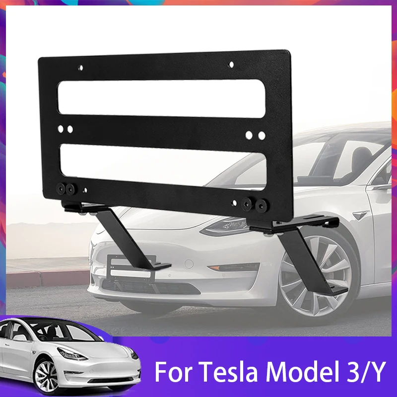 

License Plate Update Lifting For Tesla Model 3/Y 2023 Accessories Lifting License Plate Frame For Tesla Model 3/Y 2017-2023