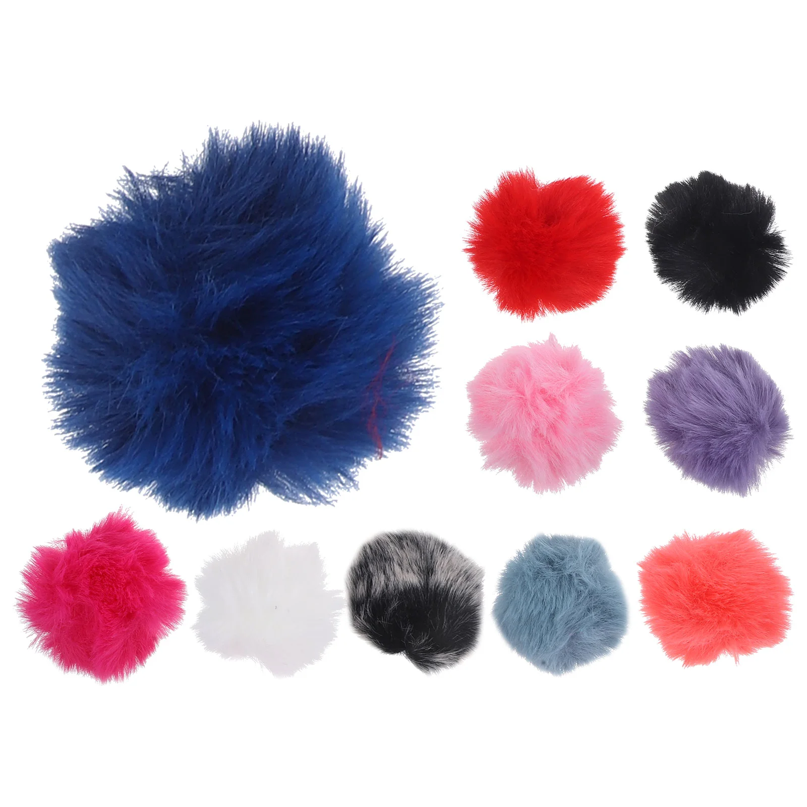 

10 Pcs Microphone Cover Outdoor Accessories Furry Windscreen Muffs Hairball Fluffy Protective