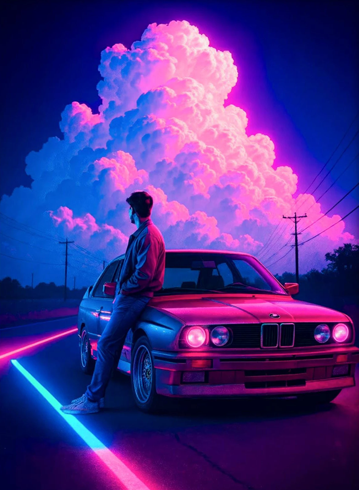 

Печать на холсте "Классический киберпанк городской пейзаж"