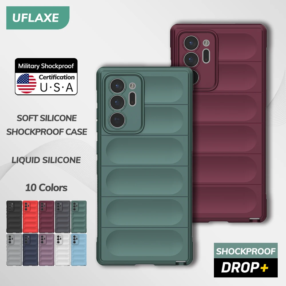 UFLAXE Original Soft Silicone Case for Samsung Galaxy Note 20 / Note 20 Ultra 5G Shockproof anti-slip Back Cover Casing