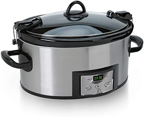 

Quart Cook & Carry Programmable Slow Cooker with Digital Timer, Stainless Steel (SCCPVL610-S-A)