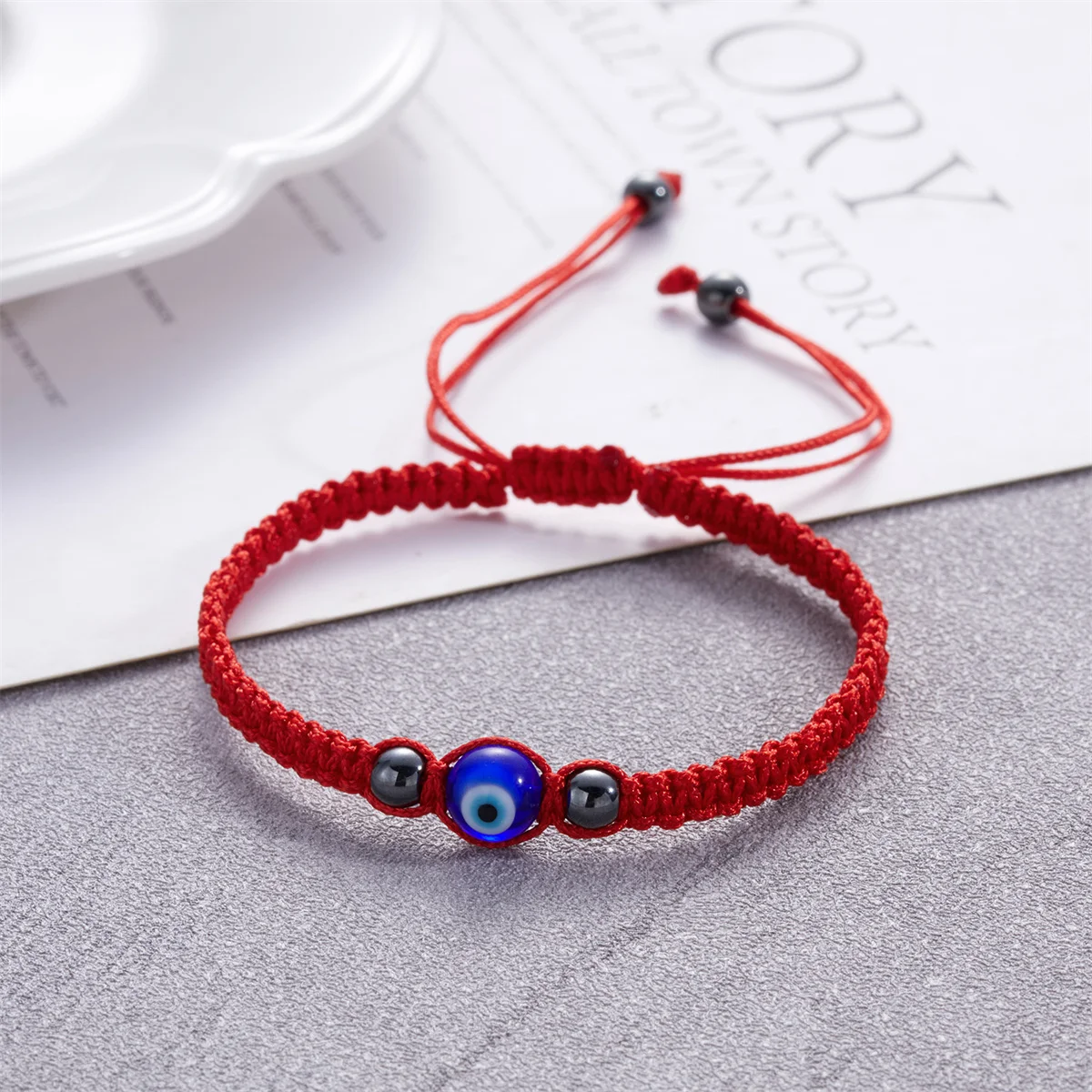 

Turkish Evil Blue Eye Bracelets For Women Men Lucky Handmade Braided Red Black Rope Resin Eye Bracelet Couple Friendship Jewelry