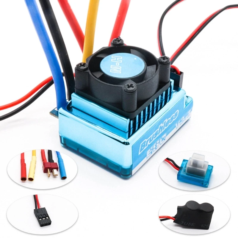 

RC Waterproof ESC 45A 60A 80A 120A Speed Controller for Brushless Motor Off-road RC Part Crawler ESC for 1/10 RC Car