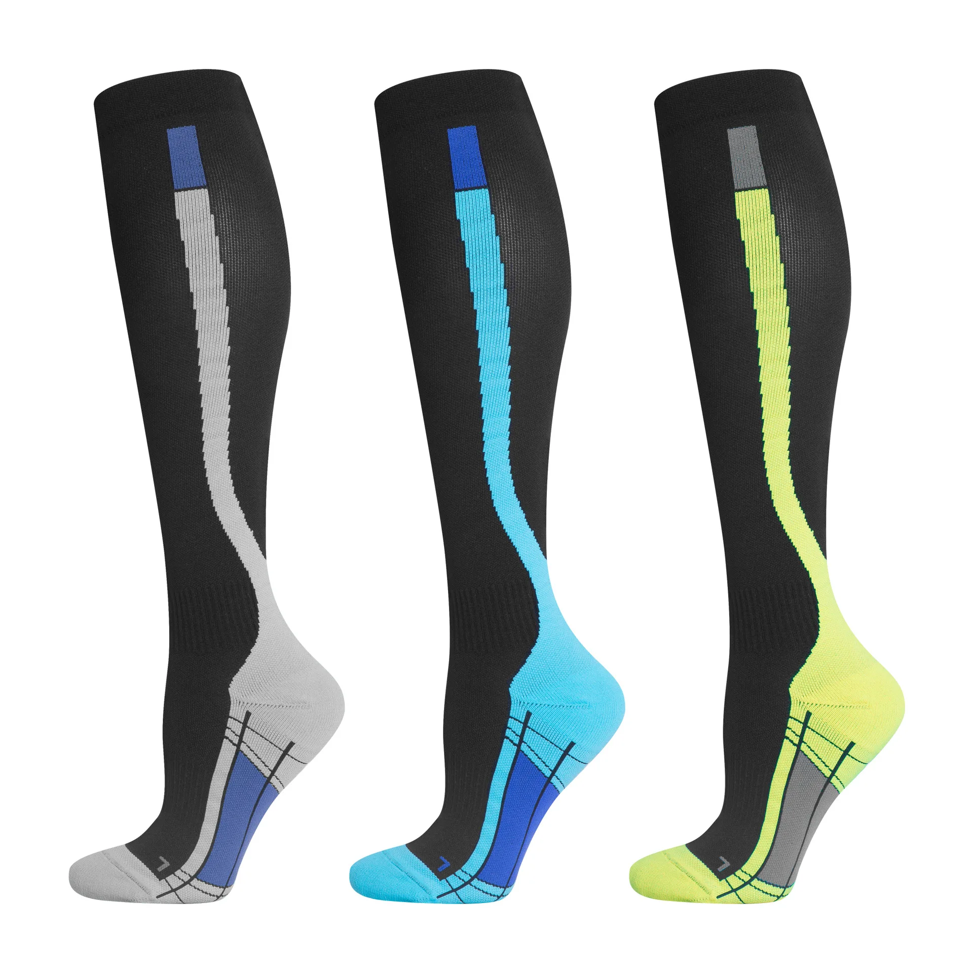 Sports Pressure Socks Long-distance Running Mountaineering Marathon Running Socks Long Tube Gradient Compression Calf Socks