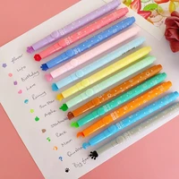 student cute stamp highlighter multi color candy colored hand account watercolor pen key line mark graffiti marker pen