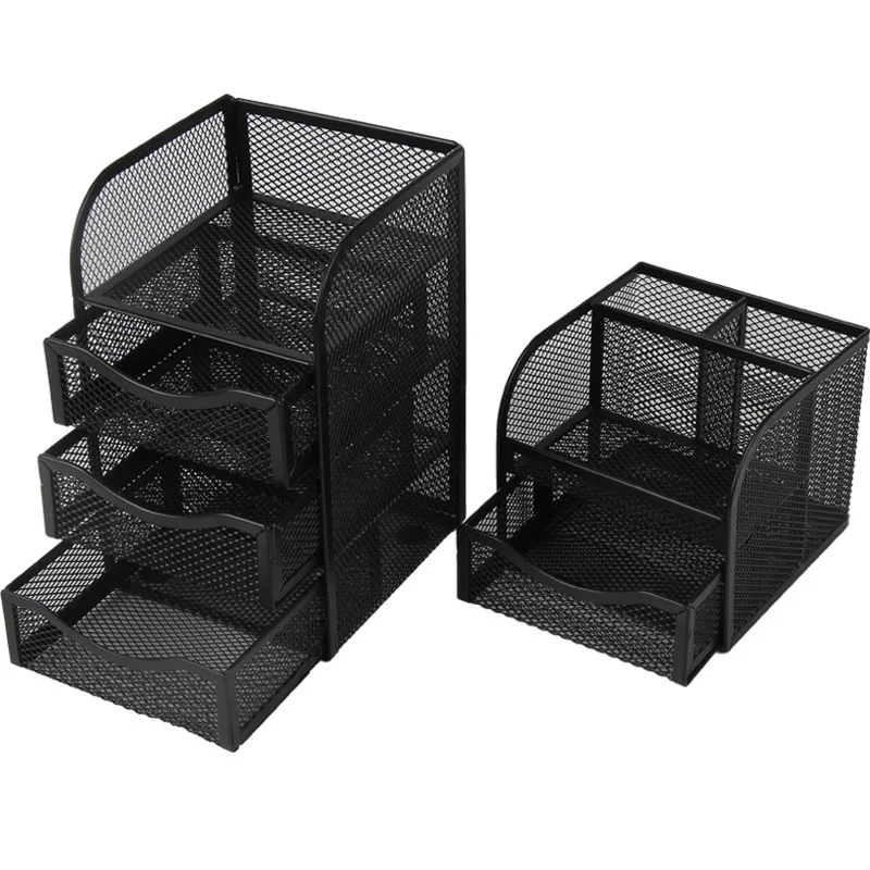 

Metal Large Capacity Desk Pen Holder for School Office Stationery Pencil Makeup Storage Box Desktop Organizer Stand Case
