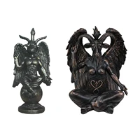 satan goat baphomet statue resin satanic figurine decor church satanic sabbatic goat sculpture home decoration statue religious
