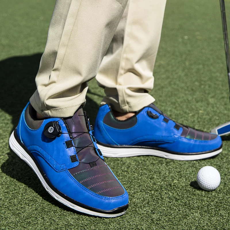 Men's Golf Shoes Quick Turn Golf Shoes Men's Non-Slip Nailless Outdoor Sneakers Men's Sports Training Golf Shoes Size 39-46