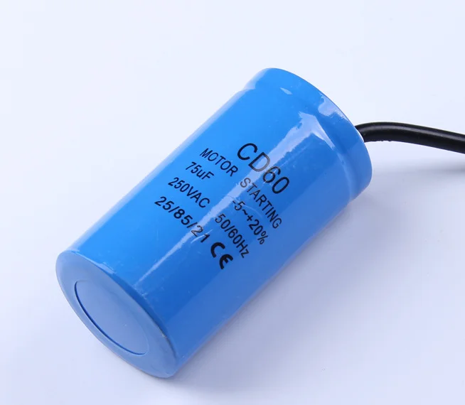 Конденсатор odoelec, CD60 75uf,250V.AC,50 Гц. 34*80 мм