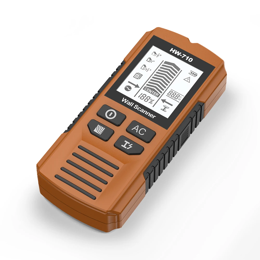 

Ручной настенный металлоискатель Высокоточный поисковик шпилек Деревянная шпилька переменного тока Провод металлических труб Детектор глубины Настенный сканер для украшения