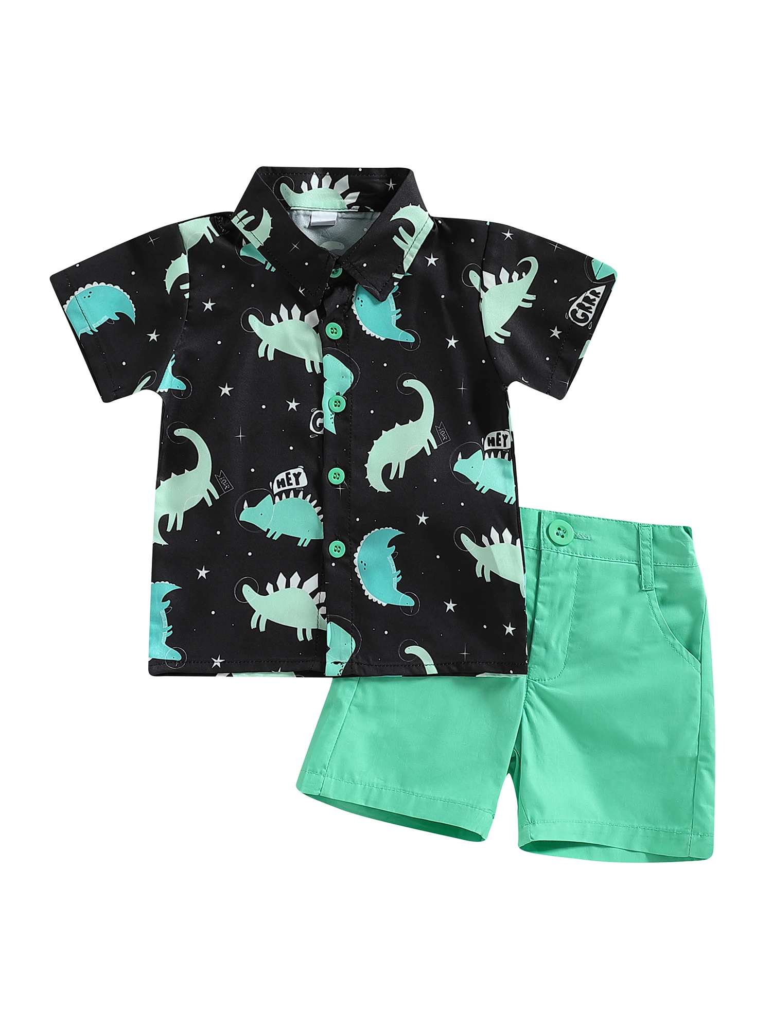 

Летняя одежда для маленьких мальчиков, рубашка на пуговицах с коротким рукавом и цветочным принтом, повседневные шорты, комплект одежды для мальчиков