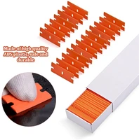 100pcs double edged plastic blades replacement scraper window glass glue tape plastic blade for scraping labels decals stickers