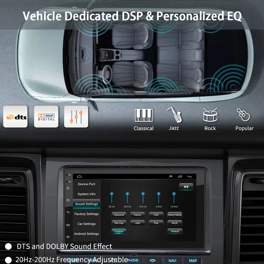 Автомагнитола 6G 128G с GPS 2 din Android 10 0 Универсальная Автомобильная Мультимедийная