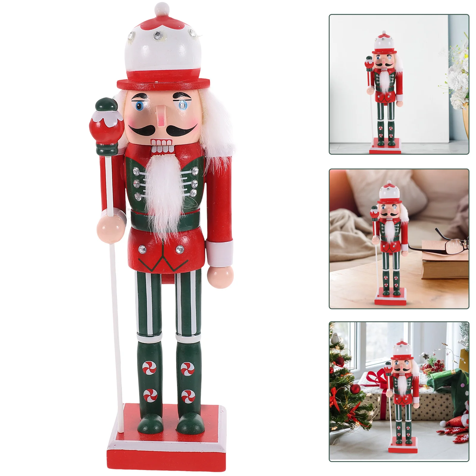 

Soldier Nutcracker Christmas Decor Wood Nutcrackers Figure Xmas Party Table Centerpiece Ornaments Figurine Party Decorations