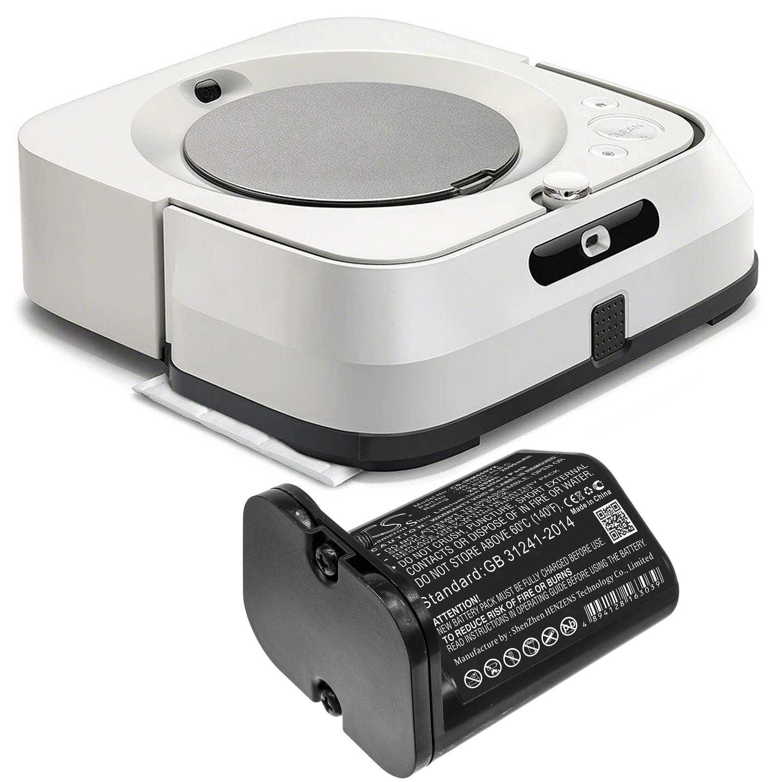 Сменная батарея CS для iRobot Braava Jet M6, M611020, M612880, M612680, M614480, M6 Ultimate Robot, PN: ALB-C, 2600 мАч  28,08 Вт·ч (art.: 3920dc8629623) - 3920dc8629623